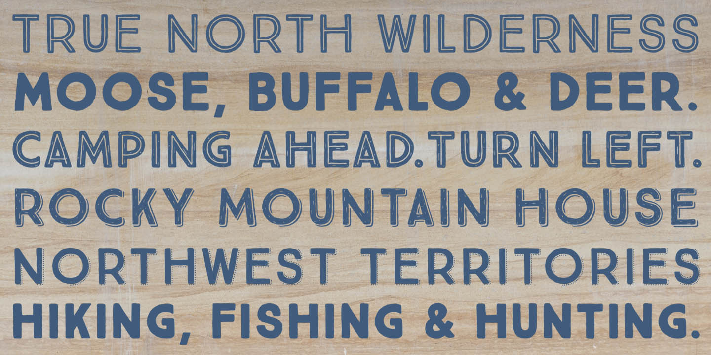 Пример шрифта True North #2